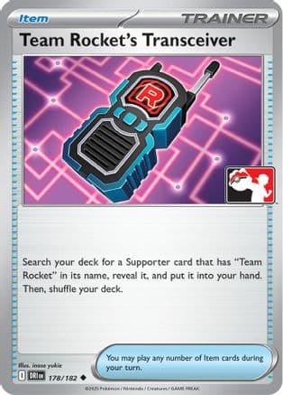 Team Rocket's Transceiver 178/182 - Prize Pack Series Cards