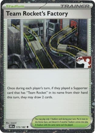 Team Rocket's Factory (Cosmos Holo) 173/182 - Prize Pack Series Cards Holofoil