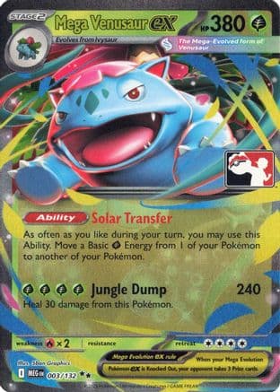 Mega Venusaur ex 003/132 - Prize Pack Series Cards Holofoil
