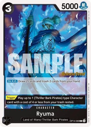 Ryuma (OP14-089) - The Azure Sea's Seven Release Event Cards