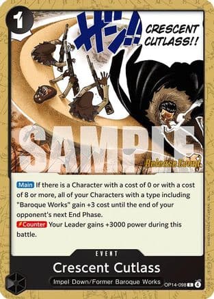 Crescent Cutlass (OP14-098) - The Azure Sea's Seven Release Event Cards