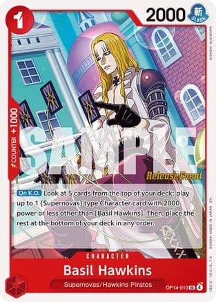Basil Hawkins (OP14-010) - The Azure Sea's Seven Release Event Cards