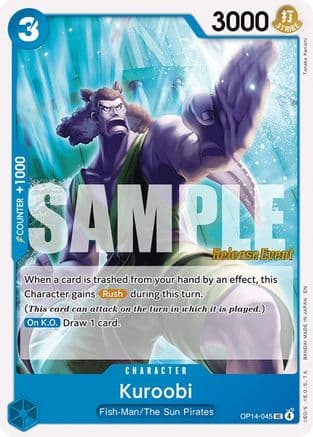 Kuroobi (OP14-045) - The Azure Sea's Seven Release Event Cards