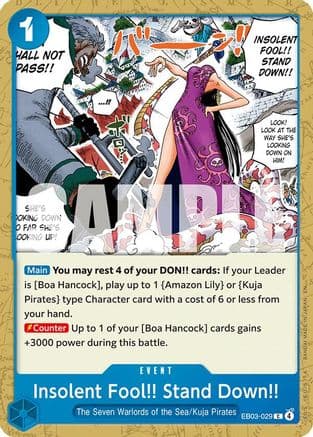 Insolent Fool!! Stand Down!! (EB03-029) - Extra Booster: One Piece Heroines Edition