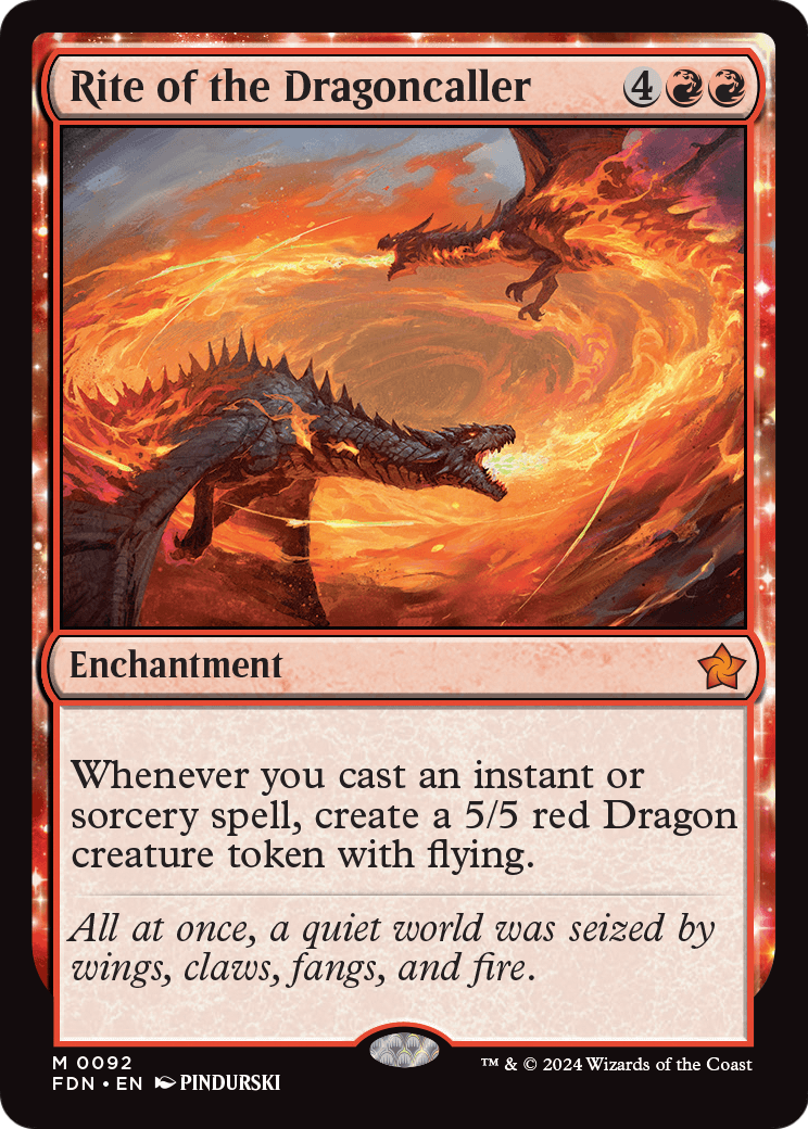Rite of the Dragoncaller (FDN-092) - Foundations Foil