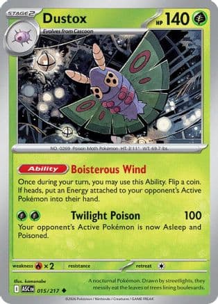 Dustox 015/217 - ME Ascended Heroes Reverse Holofoil