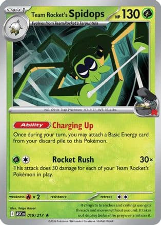 Team Rocket's Spidops 019- ME Ascended Heroes Reverse Holofoil