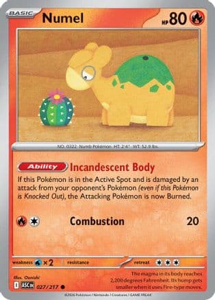 Numel 027/217 - ME Ascended Heroes Reverse Holofoil