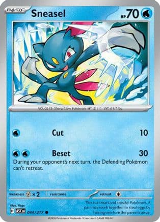 Sneasel 044- ME Ascended Heroes Reverse Holofoil