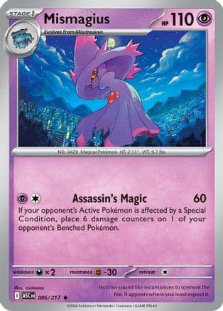 Mismagius 086- ME Ascended Heroes Reverse Holofoil