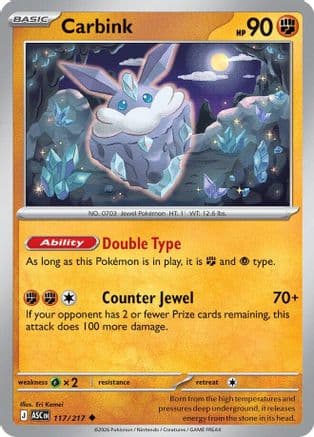 Carbink 117/217 - ME Ascended Heroes Reverse Holofoil