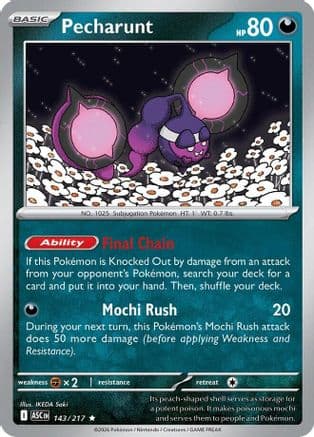 Pecharunt 143- ME Ascended Heroes Holofoil