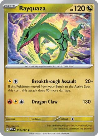 Rayquaza 153- ME Ascended Heroes Reverse Holofoil