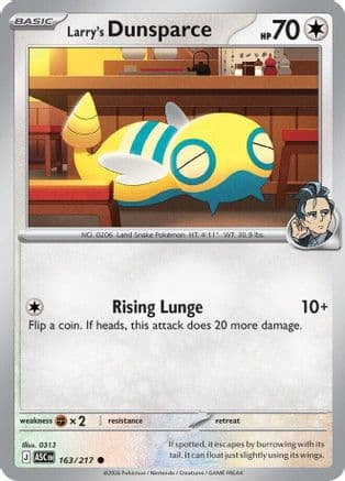 Larry's Dunsparce 163 - Reverse Holofoil ME Ascended Heroes - Common
