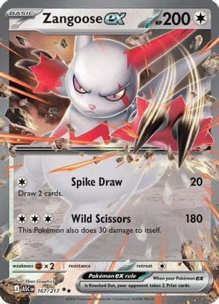 Zangoose ex 167- ME Ascended Heroes Holofoil
