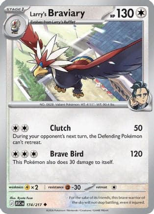 Larry's Braviary 174- ME Ascended Heroes Reverse Holofoil