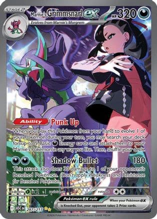 Marnie's Grimmsnarl ex 287- ME Ascended Heroes Holofoil