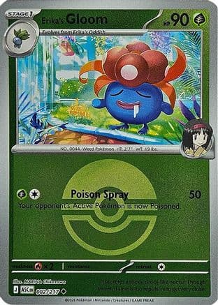 Erika's Gloom (Poke Ball) 002 - Reverse Holofoil ME Ascended Heroes - Uncommon