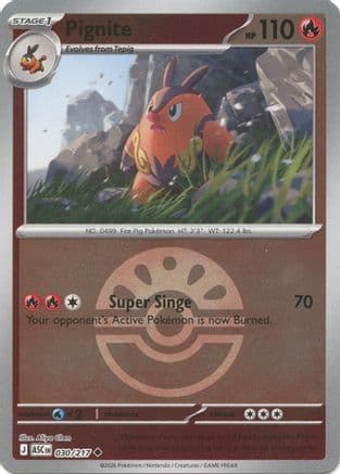 Pignite (Friend Ball) 030- ME Ascended Heroes Reverse Holofoil
