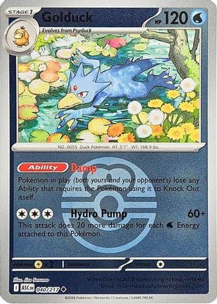 Golduck (Love Ball) 040- ME Ascended Heroes Reverse Holofoil