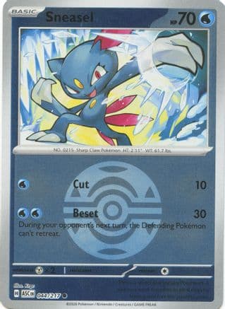 Sneasel (Dusk Ball) 044- ME Ascended Heroes Reverse Holofoil