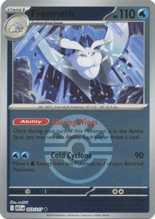Frosmoth (Friend Ball) 053- ME Ascended Heroes Reverse Holofoil