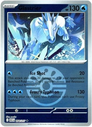 Glastrier (Friend Ball) 054- ME Ascended Heroes Reverse Holofoil