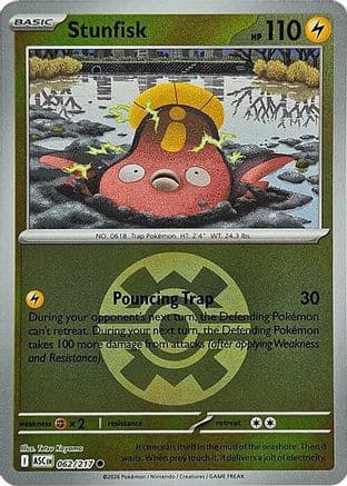 Stunfisk (Quick Ball) 062- ME Ascended Heroes Reverse Holofoil