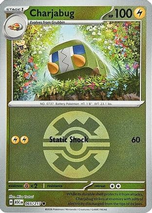 Charjabug (Quick Ball) 065- ME Ascended Heroes Reverse Holofoil