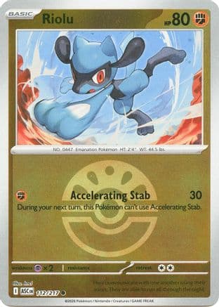 Riolu (Friend Ball) 112- ME Ascended Heroes Reverse Holofoil