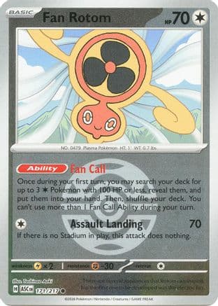 Fan Rotom (Dusk Ball) 171/217 - ME Ascended Heroes Reverse Holofoil