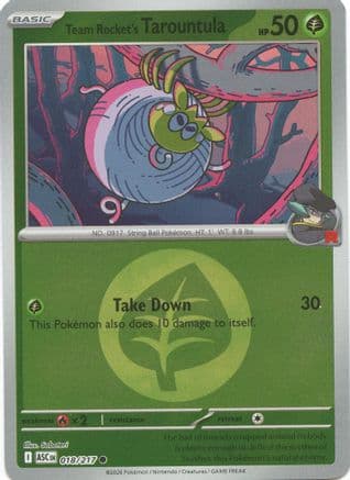 Team Rocket's Tarountula (Energy Symbol Pattern) 018- ME Ascended Heroes Reverse Holofoil