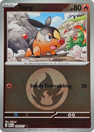 Tepig (Energy Symbol Pattern) 029- ME Ascended Heroes Reverse Holofoil
