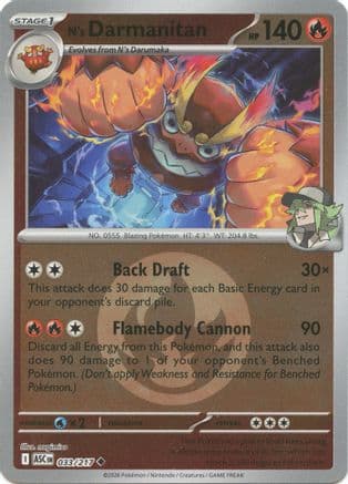 N's Darmanitan (Energy Symbol Pattern) 033- ME Ascended Heroes Reverse Holofoil