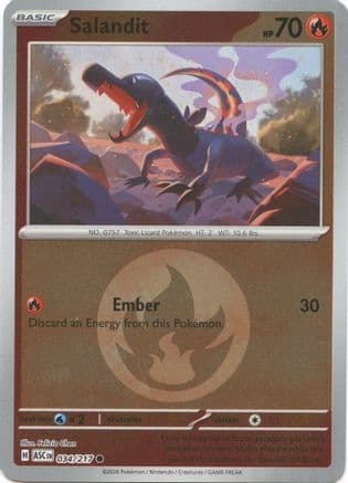 Salandit (Energy Symbol Pattern) 034- ME Ascended Heroes Reverse Holofoil