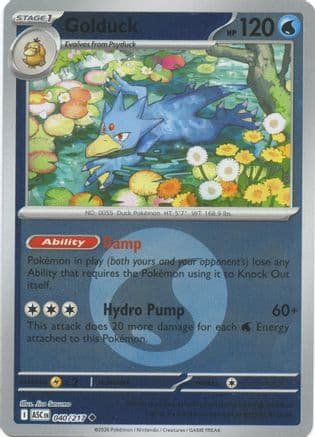 Golduck (Energy Symbol Pattern) 040- ME Ascended Heroes Reverse Holofoil