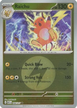 Raichu (Energy Symbol Pattern) 056- ME Ascended Heroes Reverse Holofoil