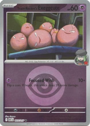 Team Rocket's Exeggcute (Energy Symbol Pattern) 077- ME Ascended Heroes Reverse Holofoil