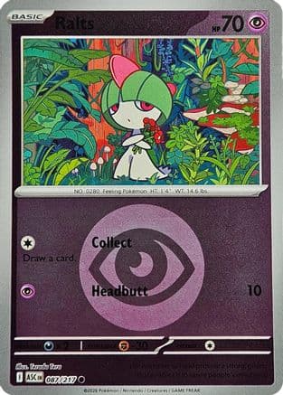 Ralts (Energy Symbol Pattern) 087- ME Ascended Heroes Reverse Holofoil