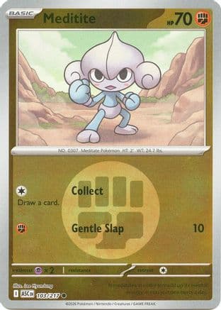 Meditite (Energy Symbol Pattern) 103- ME Ascended Heroes Reverse Holofoil