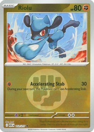 Riolu (Energy Symbol Pattern) 112- ME Ascended Heroes Reverse Holofoil