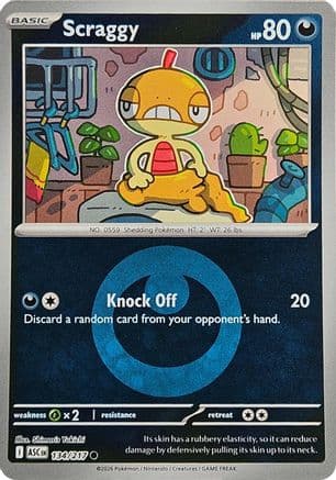 Scraggy (Energy Symbol Pattern) 134- ME Ascended Heroes Reverse Holofoil