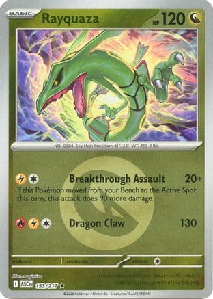Rayquaza (Energy Symbol Pattern) 153- ME Ascended Heroes Reverse Holofoil
