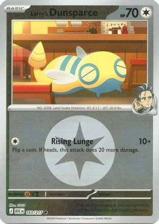 Larry's Dunsparce (Energy Symbol Pattern) 163 - Reverse Holofoil ME Ascended Heroes - Common