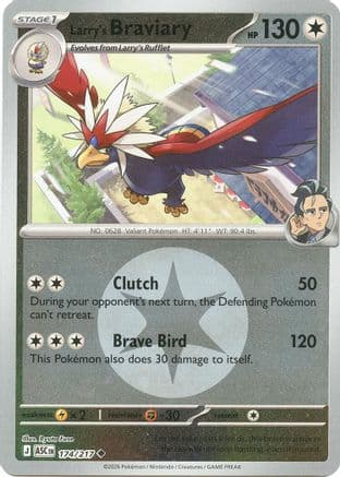 Larry's Braviary (Energy Symbol Pattern) 174- ME Ascended Heroes Reverse Holofoil