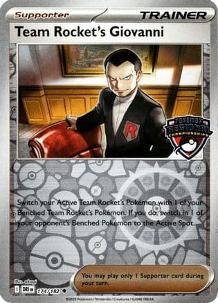 Team Rocket's Giovanni 174- League & Championship Cards Reverse Holofoil