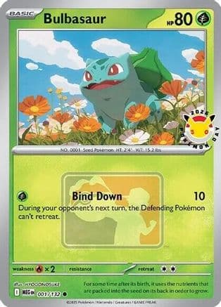 Bulbasaur (Pokemon Day 2026) 001- Miscellaneous Cards & Products Holofoil