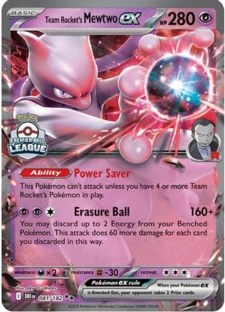Team Rocket's Mewtwo ex 081- League & Championship Cards Holofoil