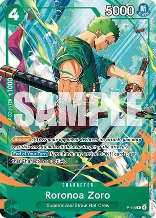 Roronoa Zoro (114) (P-114) - One Piece Promotion Cards