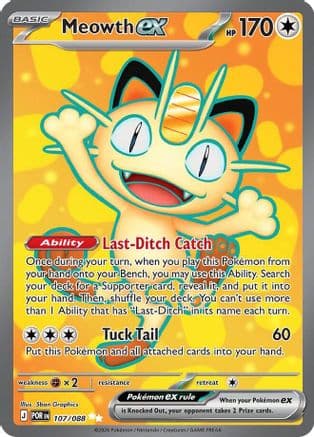 Meowth ex 107/088 - ME03 Perfect Order Holofoil
